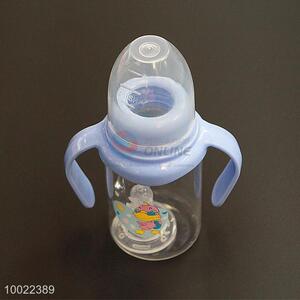 150ml Light Blue Feeding-bottle with Duck Pattern, Silicone Nipple PC Bottle