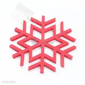 Red Snow Shaped Silicone Placemat/Table Mat