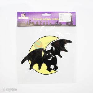 Simple Black Bat Halloween Decoration With Yellow Moon