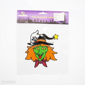 Wholesale Orange Hair Green Face Witch Halloween Decoration With One Ghost