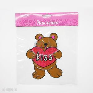 Low Price Brown Bear Valentine's Day Decoration With Kiss Heart