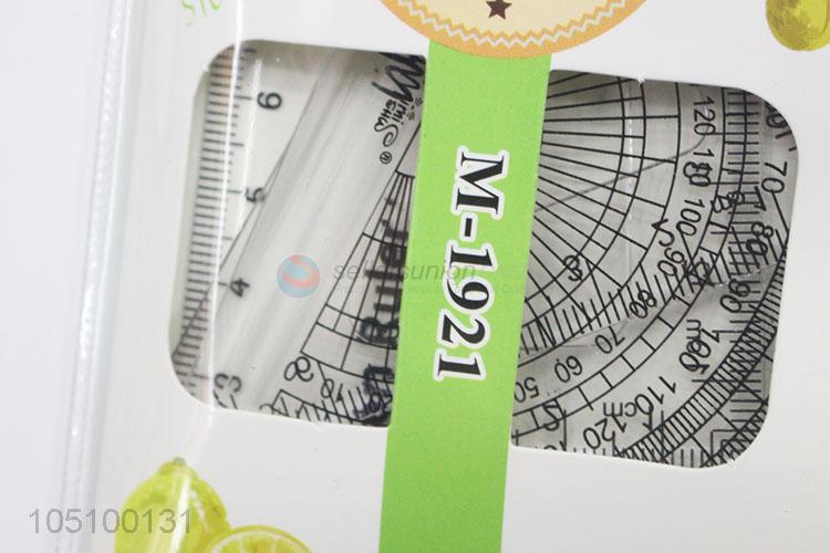 Promotional Gift Student Ruler Colorful Transparent Plastic Straight Ruler