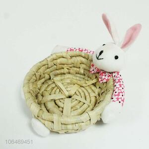 Cartoon Rabbit Design Woven Storage Basket