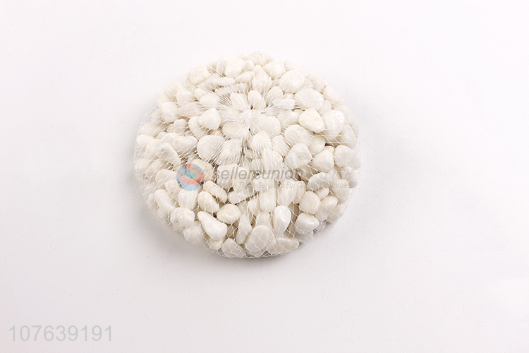 Cheap Price Pebbles White Sandstone Stone Crafts With Net Bag