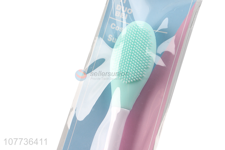 China manufacturer double ened silicone mask brush soft face cleaner brush