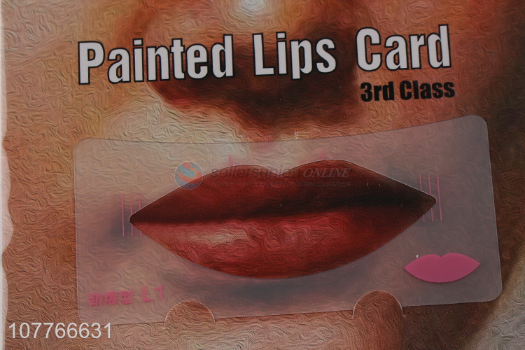 Wholesale women makeup tools three-in-one painting lip card