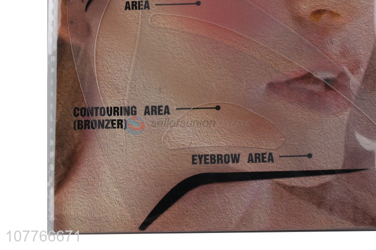 Popular makeup aid four-in-one transparent plastic contour card
