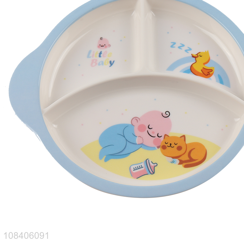 Factory wholesale three-grid dinner plate for baby