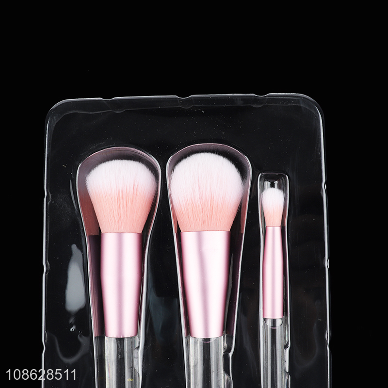 Low price 3pcs soft makeup brush set for sale
