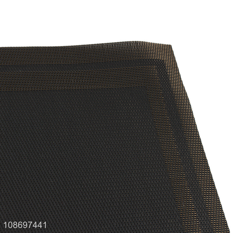 Top selling rectangle non-slip pvc place mat for table decoration