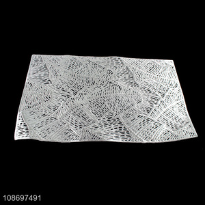 Best sale hollow silver table decoration pvc place mat table mat