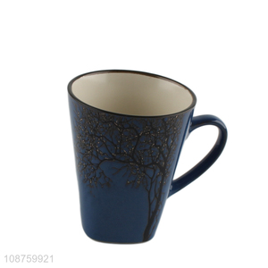 Factory price <em>ceramic</em> water <em>cup</em> water mug with handle