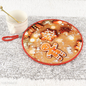 High quality Christmas <em>ceramic</em> coaster with cork