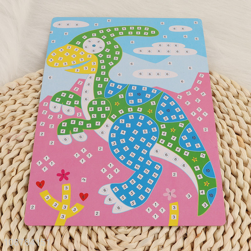 Good Quality DIY Mosaic Sticker Art Kit for Kids Toddlers