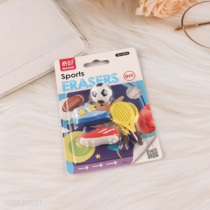 Hot products sports series school students eraser set for sale