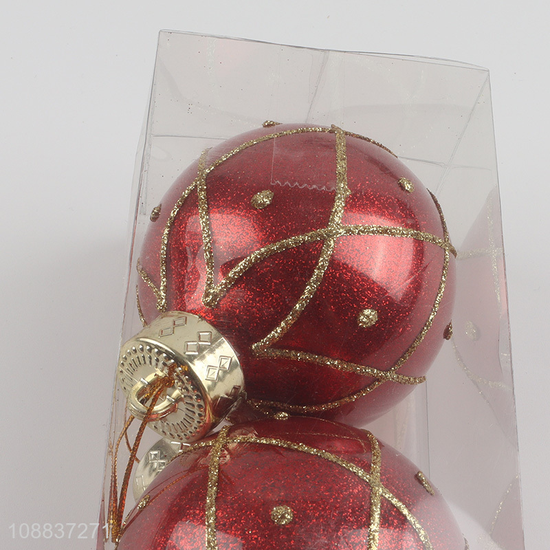 Hot selling 3pcs Christmas balls ornaments for Christmas tree decor