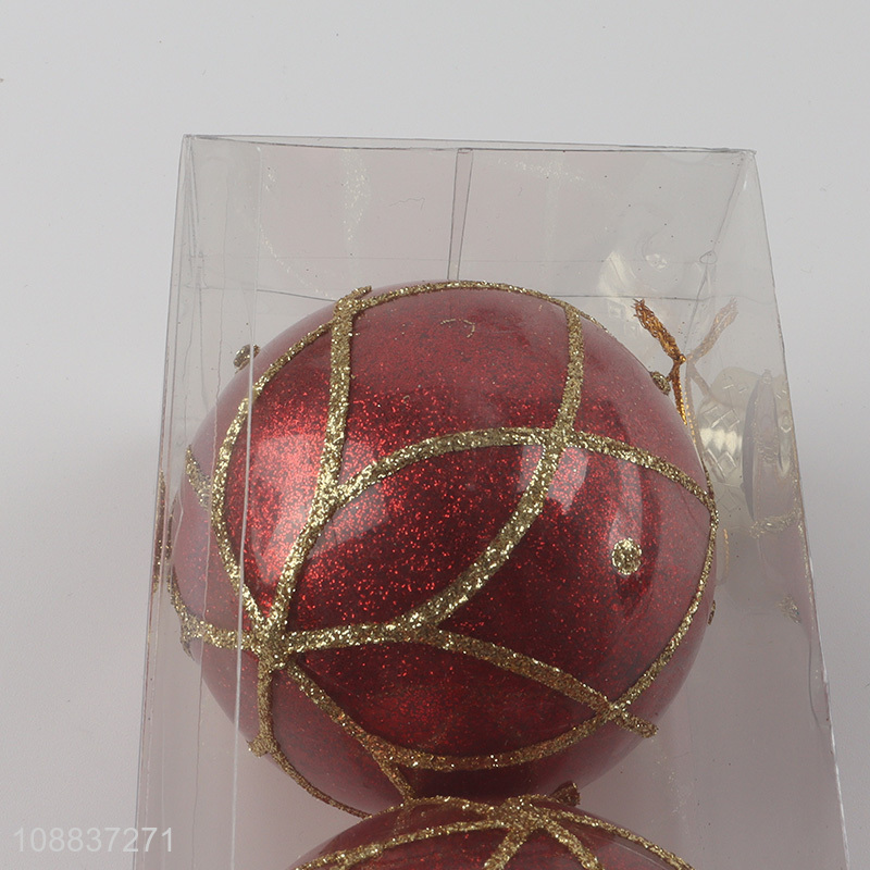 Hot selling 3pcs Christmas balls ornaments for Christmas tree decor