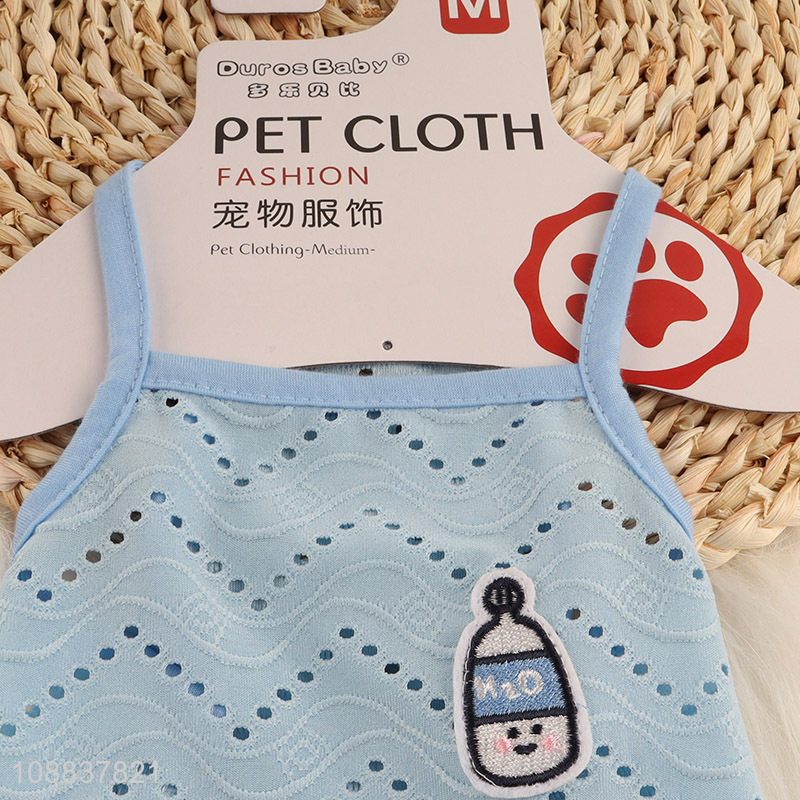 Hot selling summer pet clothes cotton dog sling vest for cat