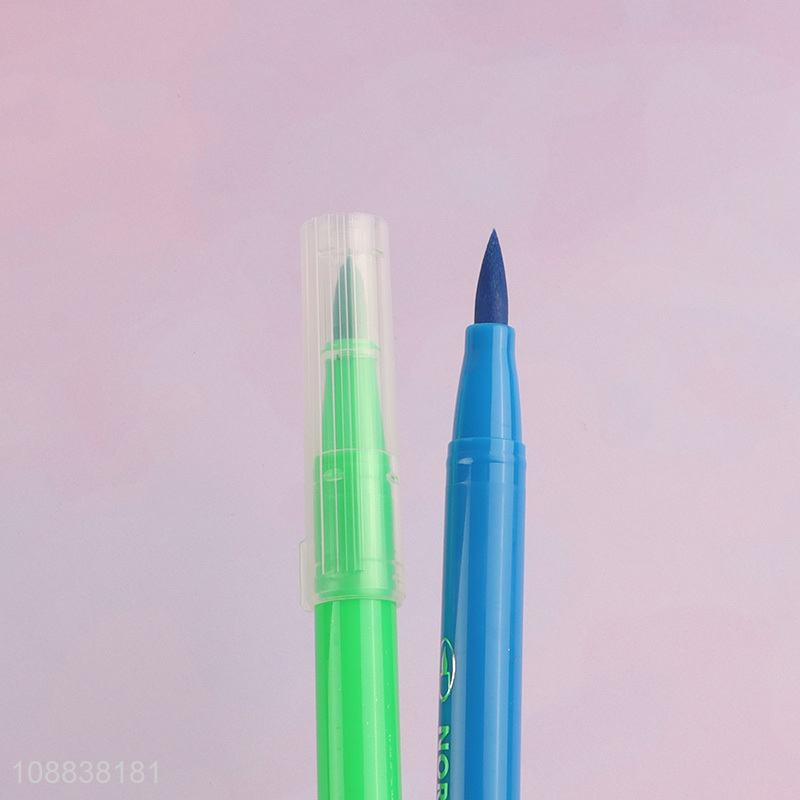 Wholesale 24 colors soft tip washable watercolor pens for kids
