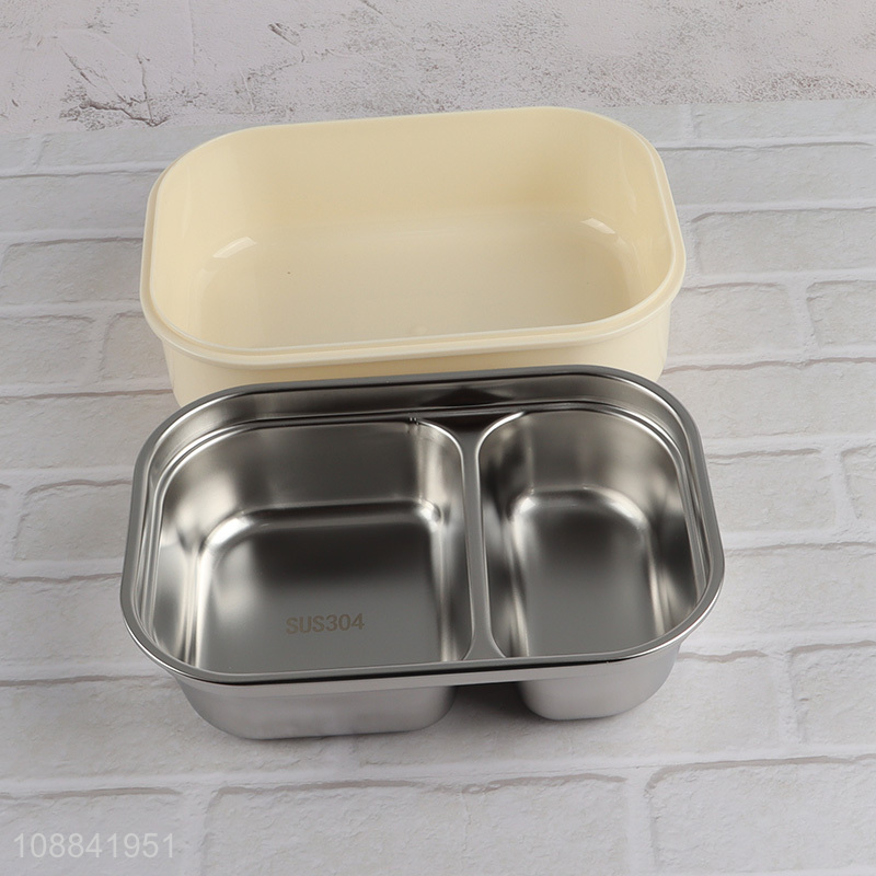 Online wholesale stainless steel portable lunch box for picnic