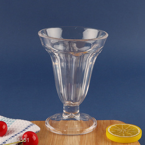 New Arrival Footed Acrylic Ice Cream Cup Milkshake Cup