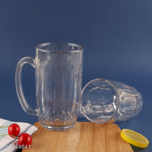 New Arrival Acrylic Beer Cup Drinking Glasses with Handle