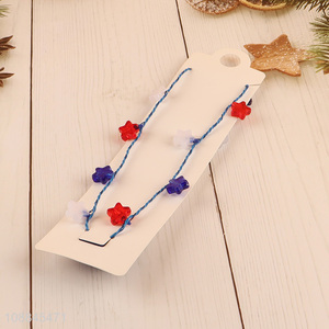 China factory star flashing lights necklace for party