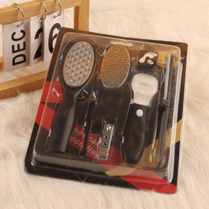 Top selling stainless steel pedicure tool removing calluses foot care set
