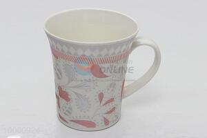 White flower Decal ceramic cup