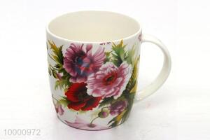 2014 New design Ceramic mug with flower pattern