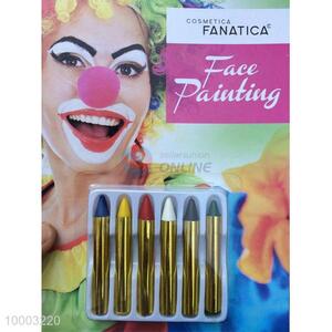 6-pcs Small Tip Crayon Shaped Face Paint