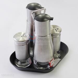 Wholesale 2PCS Oil Bottle And 2PCS Condiment Stainless Steel Cruet/Kitchenware