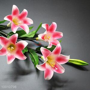 New 100CM Artificial EVA Single 5-head Lily