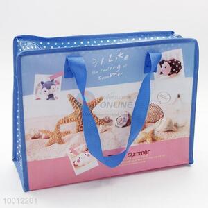 Blue Zipper Bag Non-woven Tote Bag Gift Shopping Bag