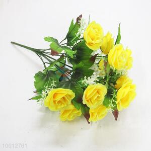 Wholesale Yellow Rose <em>Artificial</em> <em>Flower</em> For Decoration