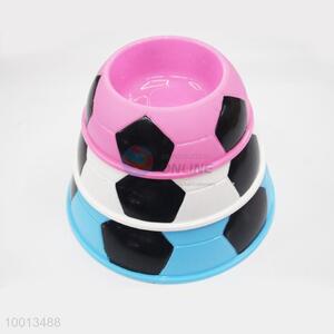 Wholesale Three Colors Football Shaped Plastic <em>Pet</em> Bowl