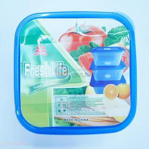 Wholesale Dark Blue 3PC Plastic Preservation Box Set