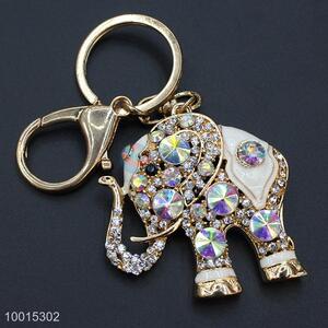 Wholesale rhinestone elephant pendant <em>key</em> ring