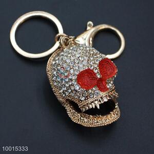 Wholesale delicate rhinestone skull <em>key</em> ring