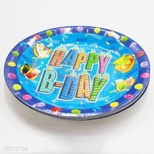 Wholesale 10pcs/bag Blue Paper Dish for Birthday Festive Party