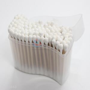 100 pcs wood stick cleaning cotton buds