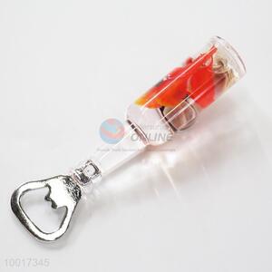 Orange liquid plastic plant bottle opener