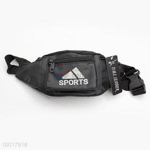 Fashion black dacron waist bag