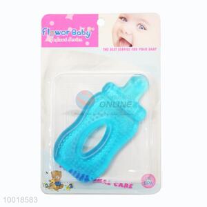 Blue Feeding-bottle Shaped Bite Teether For Baby Biting