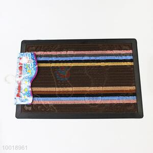 Colorful Striped Rubber Protection Bath Mat