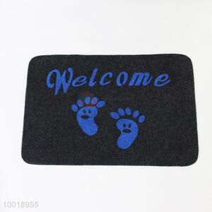 Footprint Embroidery Floor Mat