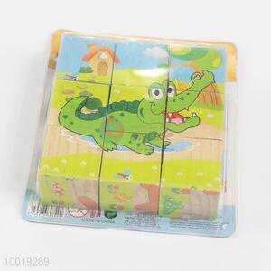 Children crocodile pattern wooden building block jigsaw <em>puzzle</em>,educational toy