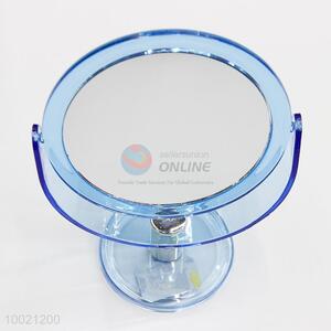 Blue plastic round magnify makeup mirror