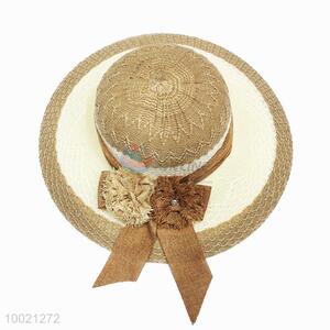 High Quality Summer Beach Sun Hat with Bowknot