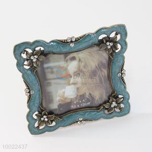 Blue zinc alloy diamantephoto frame